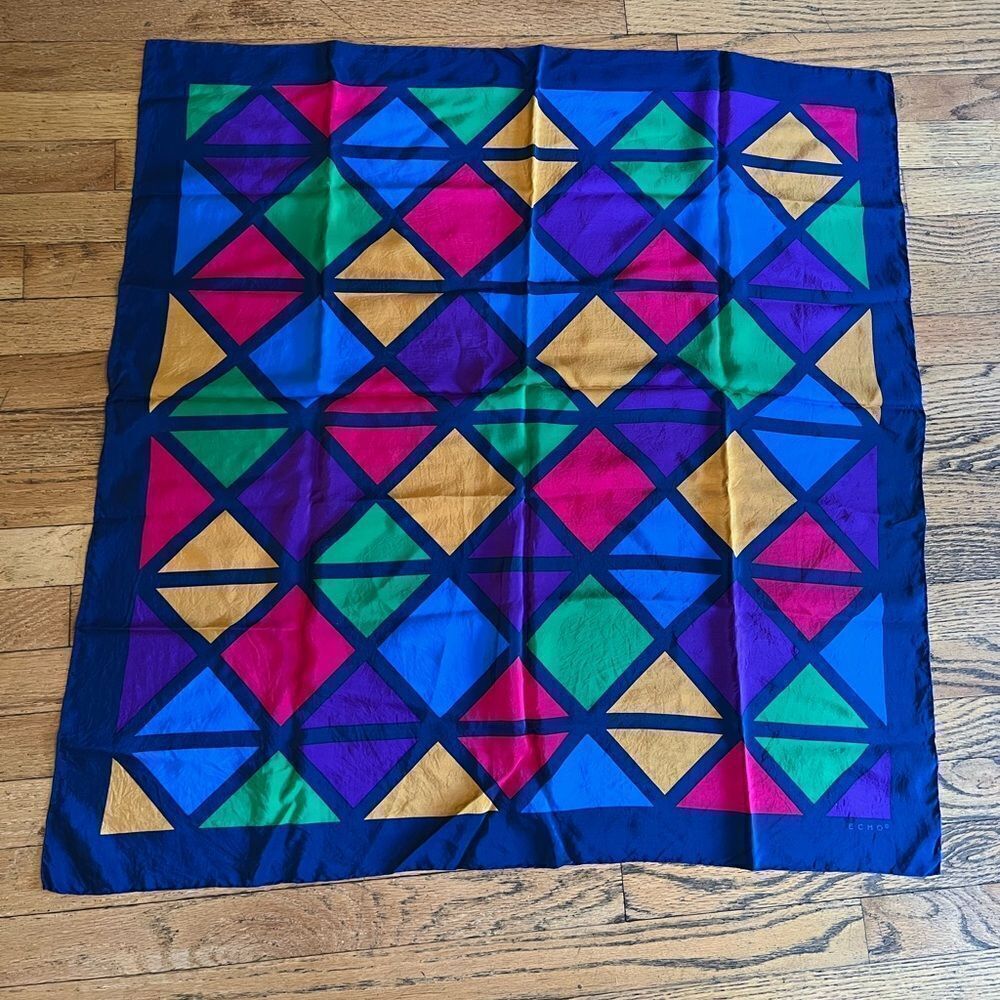 Colorful Geometric Pattern Scarf